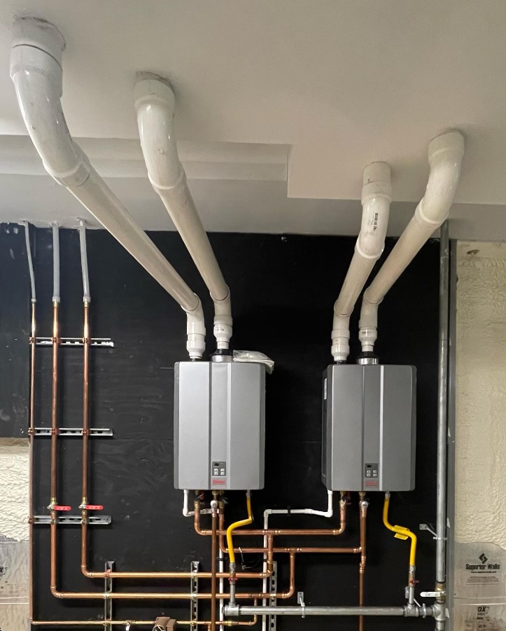 Boiler and hot water heaters from our new construction build in Island Heights, New Jersey